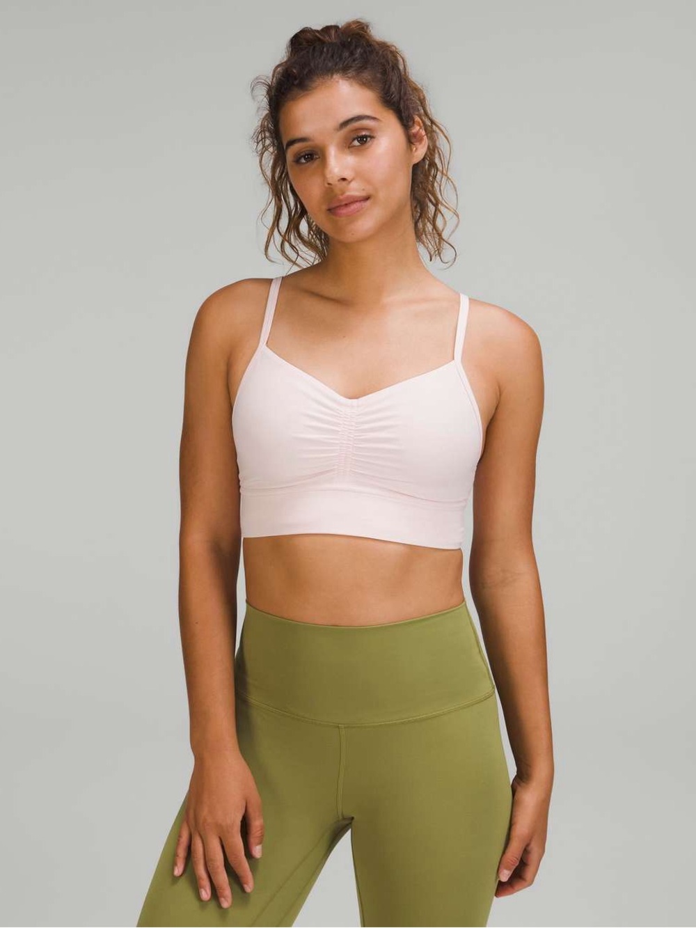 NWOT Lululemon Nulu Front-Gather Yoga Bra - Strawberry Milkshake
